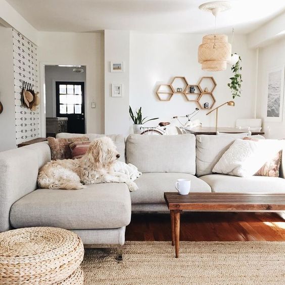 dreamy living room // neutral sectional | Dreamy living room .