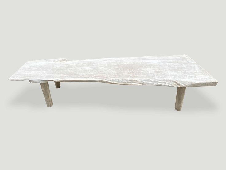 Minimalist Live Edge Teak Wood Coffee Table or Bench | Coffee .