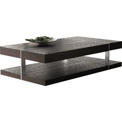 Wade Logan® Fairman Floor Shelf Coffee Table with Storage .
