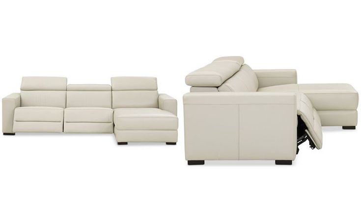 Furniture Nevio 115 | Sectional sofa with chaise, Leather .