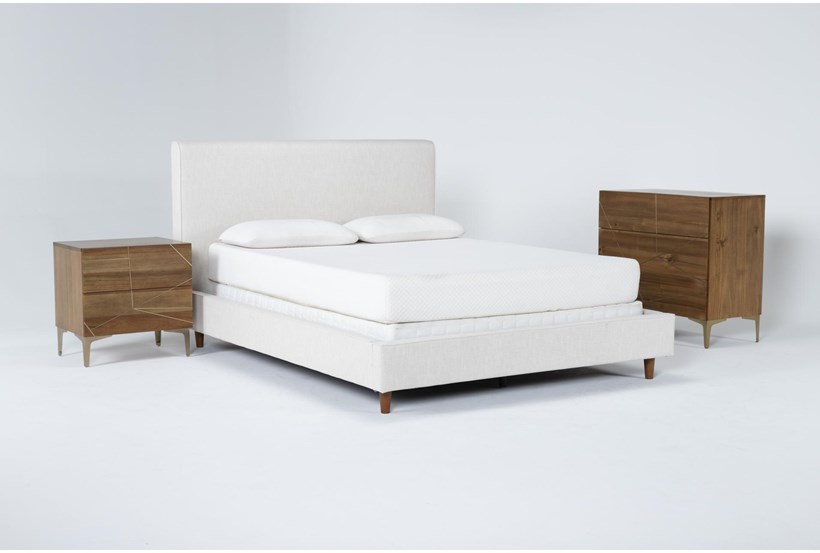 Dean Sand 3 Piece King Upholstered Bedroom Set With Talbert .
