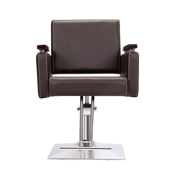 Brown PU Leather with 360 Degree Rotation Heavy-Duty Styling Chair .