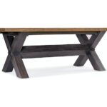 Hooker Furniture Dining Room Big Sky Trestle Dining Table w/2-20in .