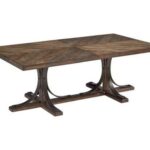 Magnolia Home Iron Trestle Coffee Table | Rustic dining furniture .