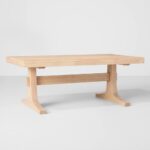 Pedestal Wood Coffee Table - Natural - Hearth & Hand™ With .