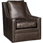 Hickory Manor Living Room Brandon Swivel Leather Chair 241-SL .