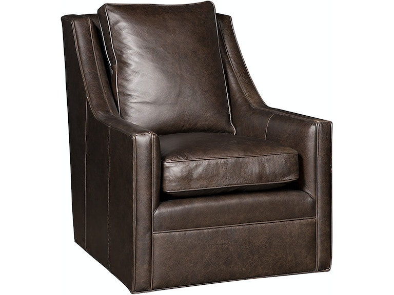 Hickory Manor Living Room Brandon Swivel Leather Chair 241-SL .