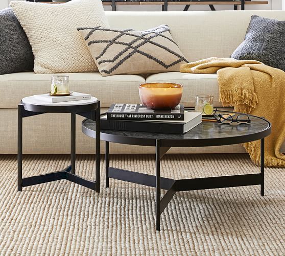 Warren Marble Coffee Table | Pottery Barn | Coffee table, Marble .