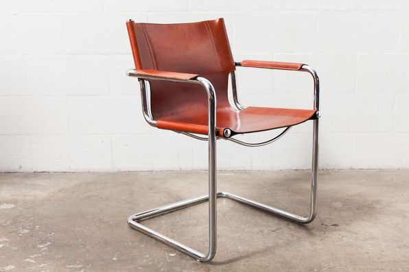 MatteoGrassi Visitor Chair in Cognac Leather | Chair, Furniture .