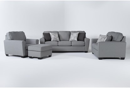 Mcdade Ash 4 Piece Living Room Set | Living Spac