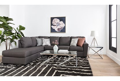 Mcdade Graphite 2 Piece 114" Sectional With Left Arm Facing Corner .
