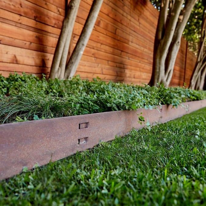 Colmet 8-ft Brown Powder Coat Steel Landscape Edging Section Lowes .