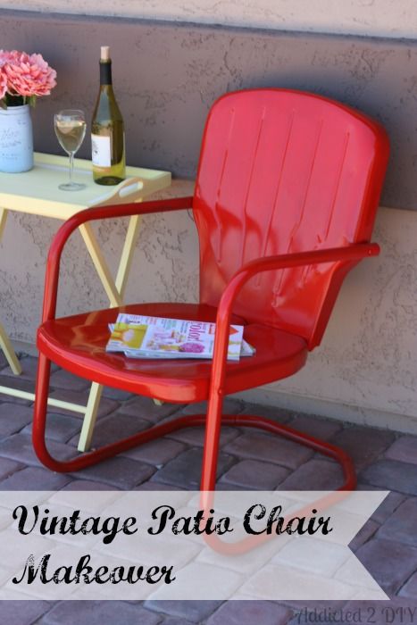 Vintage Patio Chair Makeover | Patio chairs makeover, Vintage .