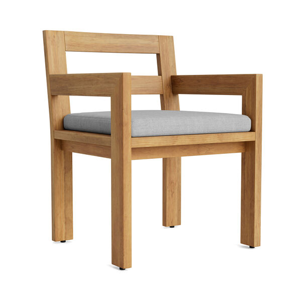 Jupiter Outdoor Teak Arm Dining Chair Frame | Mitchell Gold + Bob .