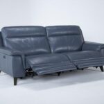 Moana Blue Leather Power Reclining Sofa Chairs With Usb | Power .