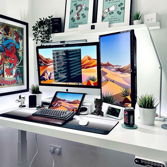Beautiful Productive Home Office Desk Setup Ideas | Home office .