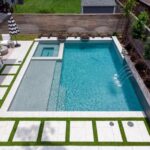 Modern Pool Design with Turf Inlay | Pools backyard inground .