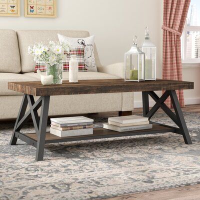 Laurel Foundry Modern Farmhouse Isakson Trestle Coffee Table with .