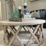 Gorgeous rustic round farmhouse coffee table | Coffee table .