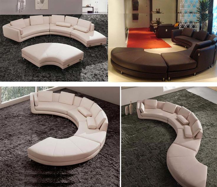 Modern Round Leather Sectional sofa A94 | Leather Sectionals .