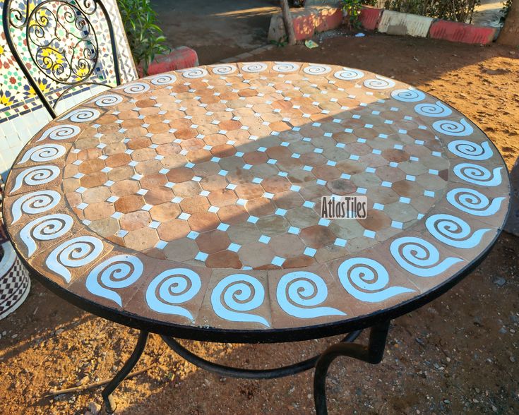 Moroccan Top Table,100% Handmade Mosaic Table,Mosaic Patio Table .