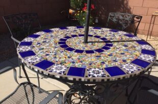 Mosaic Tile Patio Table | Tile patio table, Diy patio table .