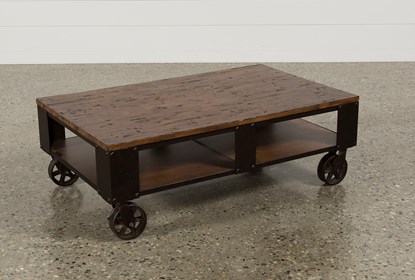 Mountainier Storage Coffee Table With Wheels | Living Spac