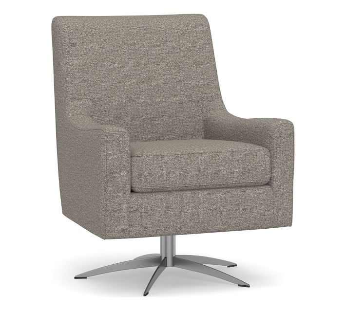 Isaac Upholstered Swivel Armchair | Swivel armchair, Armchair .