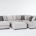 Arlen Sterling 149" 3 Piece Sectional With Left Arm Facing Chaise .
