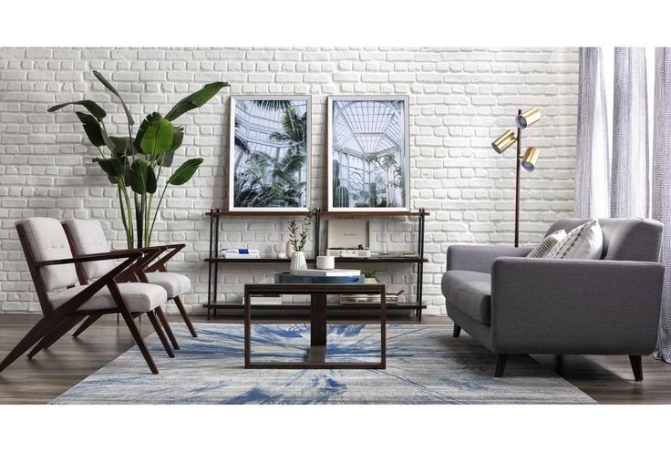 Nola Glass Coffee Table | Living spaces furniture, Dark gray sofa .