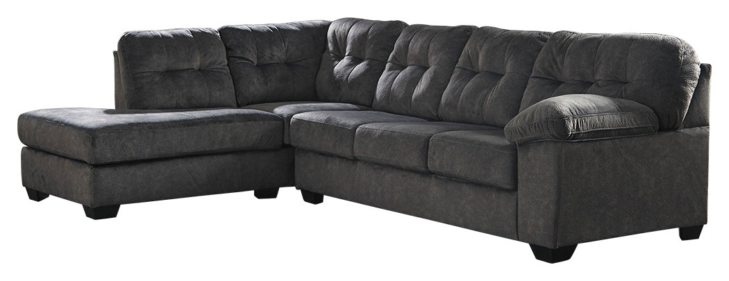 Accrington Granite 2-Piece Sleeper Sectional with Chaise – Redwood .