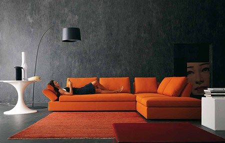 11 Beautiful Home Interior Design Styles | Living room orange .