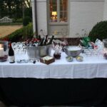 outdoor bar set up for self-serve | Wedding food table, Bar set up .