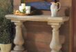 Elle Stonecast Console Table for our outdoor entertaining area .