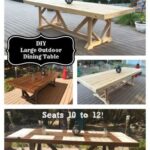 DIY Large Outdoor Dining Table - Seats 10-12 | Diy outdoor table .