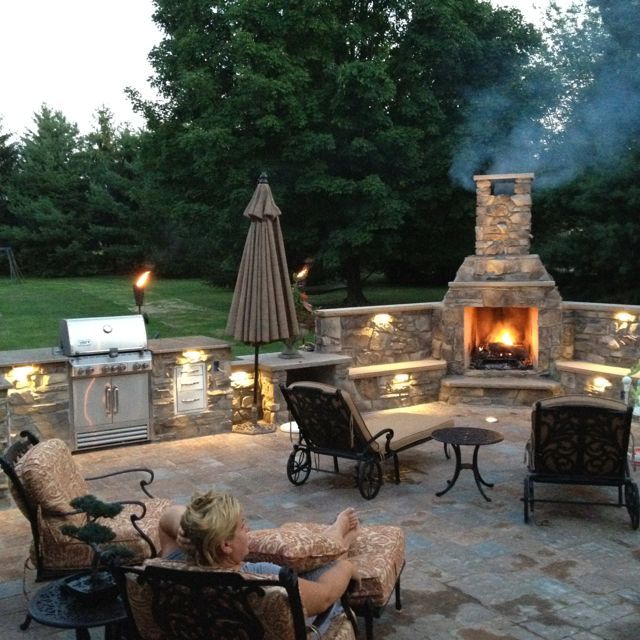 Backyard fireplace, Outdoor fireplace patio, Outdoor fireplace desig