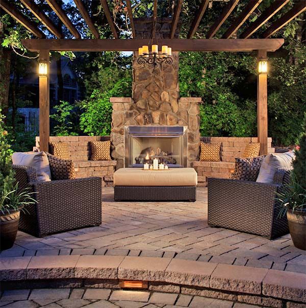 53 Most amazing outdoor fireplace designs ever | Backyard .