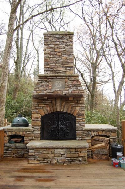 DIY Outdoor Fireplace | DIY | Pinterest | Backyard fireplace, Fire .