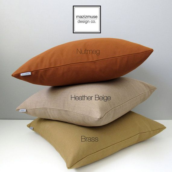 Brass Sunbrella Outdoor Pillow Cover Modern Throw Pillow - Etsy .