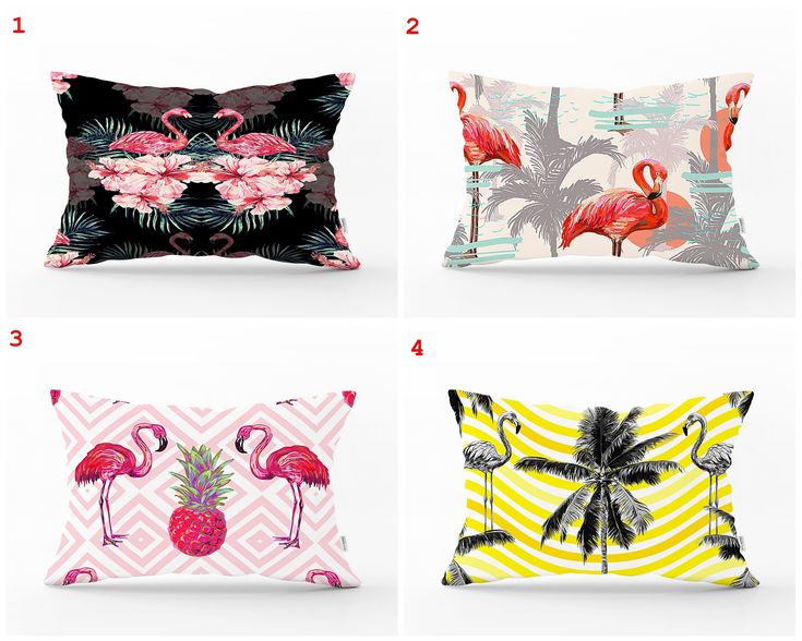 Flamingo Cushion Case Floral Outdoor Pillow Cover Summer - Etsy .
