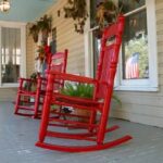 Red rocking chair, Painted rocking chairs, Porch rock