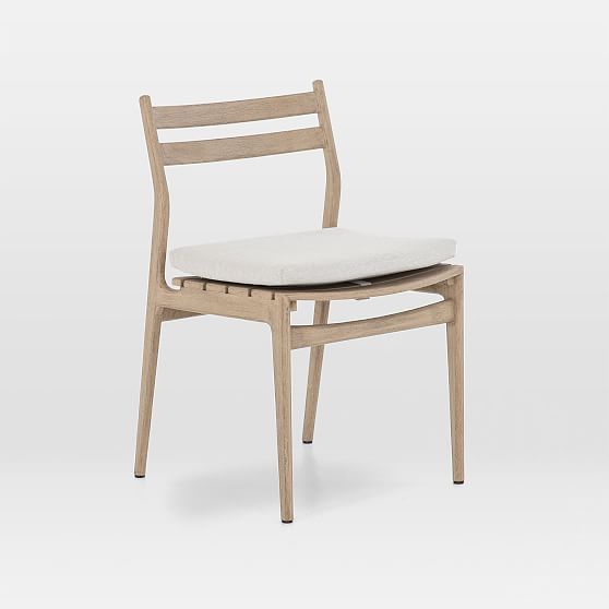 Teak Wood Low-Back Outdoor Dining Chair | Outdoor dining chairs .