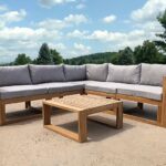 Solid Teak Wood Outdoor Patio Furniture. Teak wood sectional sofa .