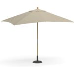 10' Rectangular Outdoor Patio Umbrella – FSC® Teak Frame .
