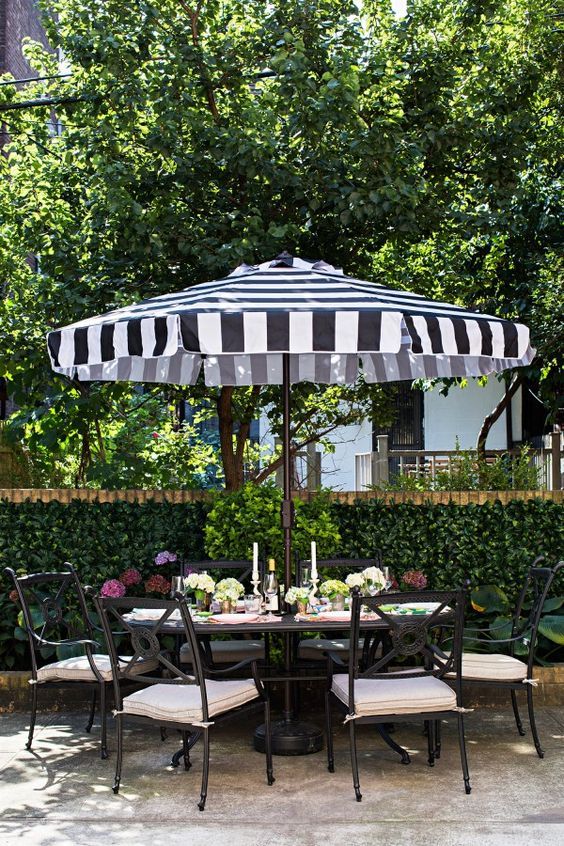 Outdoor Umbrellas - Chic Patio Inspiration! | The Well Appointed .