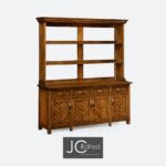 Jonathan Charles Dining Room Country Walnut Parquet Welsh Dresser .