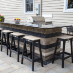 Saddle Bar Stool | Outdoor kitchen design, Outdoor bar stools .