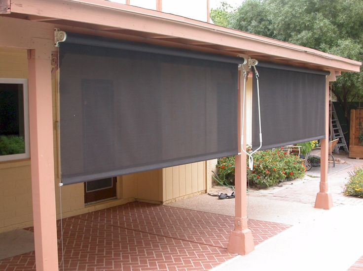 Roll Down Patio Shades | Patio shade, Exterior blinds, Patio blin