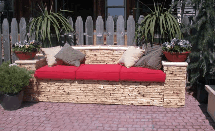 stone furniture | Outdoor patio couch, Used outdoor furniture .