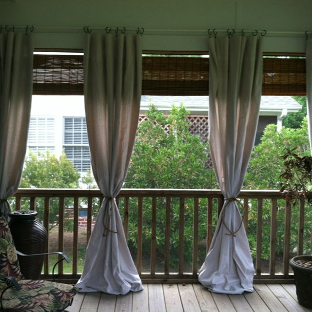 DIY drop cloth curtains | Наружные шторы, Веранда шторы, Идеи .